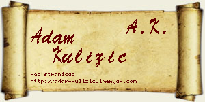 Adam Kulizić vizit kartica